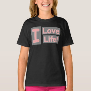 Niedliches Ausdrucksdesign "Liebe Life". Jetzt kau T-Shirt