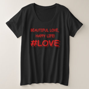 Niedliches Ausdrucksdesign "SCHÖNE LIEBE". Jetzt k Große Größe T-Shirt