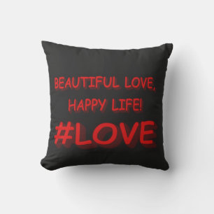 Niedliches Ausdrucksdesign "SCHÖNE LIEBE". Jetzt k Kissen