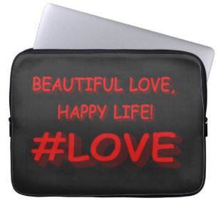 Niedliches Ausdrucksdesign "SCHÖNE LIEBE". Jetzt k Laptopschutzhülle