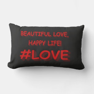 Niedliches Ausdrucksdesign "SCHÖNE LIEBE". Jetzt k Lendenkissen