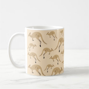 Niedliches australisches Kangaroo-Muster Kaffeetasse