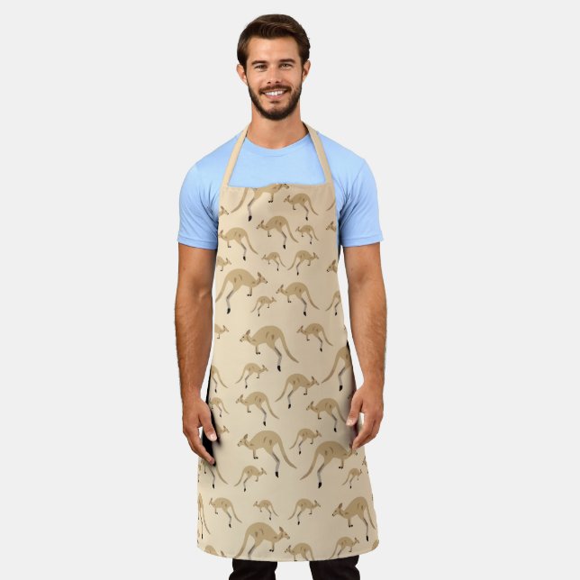 Niedliches australisches Kangaroo-Muster Schürze (Getragen)