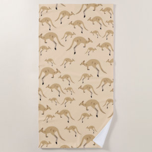 Niedliches australisches Kangaroo-Muster Strandtuch