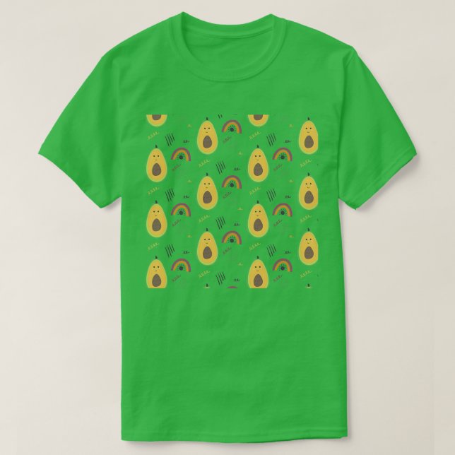 Niedliches Avocado-Muster 5 T-Shirt (Design vorne)
