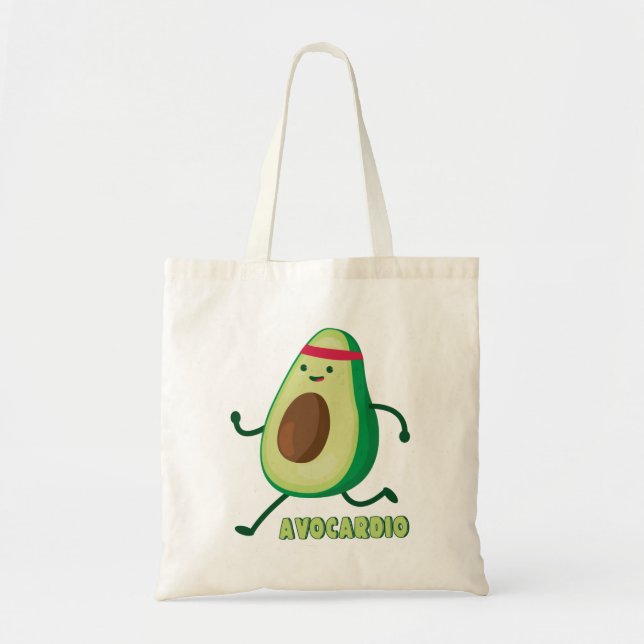 Niedliches Avocardio Cartoon Tote Bag Tragetasche (Vorne)