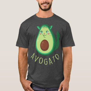 Niedliches Avogato Cat Avocado Half mit SeedT-Shir T-Shirt
