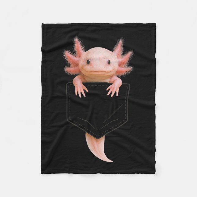 Niedliches Axolotl Cket Funny für Männer Frauen Te Fleecedecke (Vorderseite)