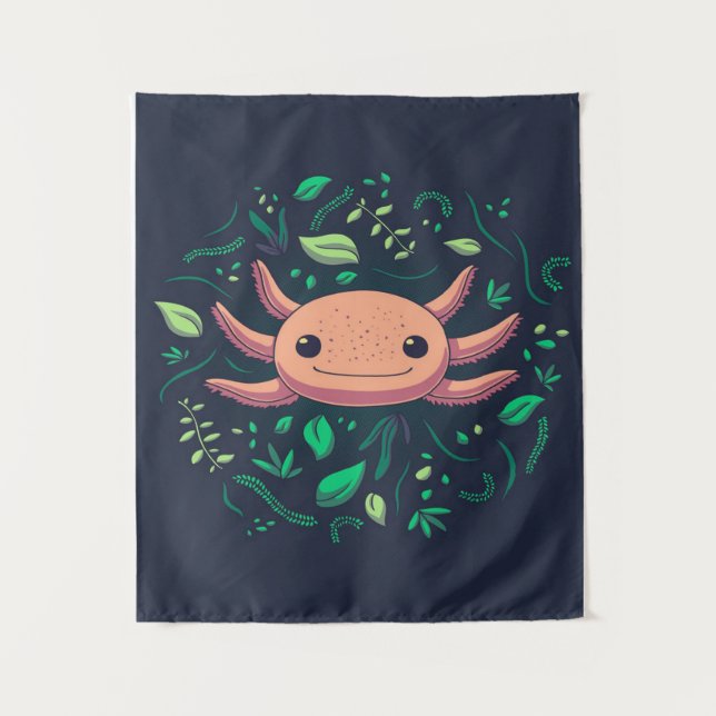 Niedliches Axolotl-Geschenk| Axolotl zum Geburtsta Wandteppich (Vorderseite)