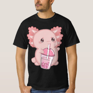 Niedliches Axolotl Japanisches Erdbeeren Milch Ani T-Shirt