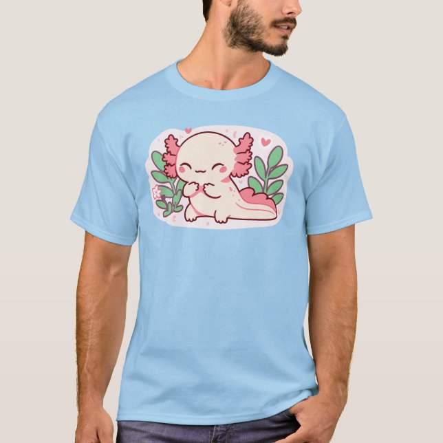 Niedliches Axolotl, Kawaii Axolotl Shirt (Vorderseite)