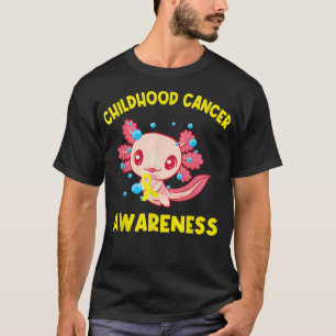 Niedliches Axolotl Kinderkrebsbewusstsein Axolotl T-Shirt