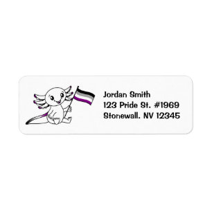 Niedliches Axolotl mit Ace asexual Pride Flag LGBT
