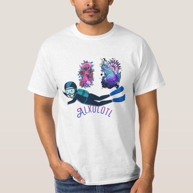 Niedliches Axolotl-Shirt I Axolotl Fragen Retro Fu T-Shirt (Vorderseite)