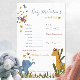 Niedliches Baby Animals Floral Baby Predictions Ga