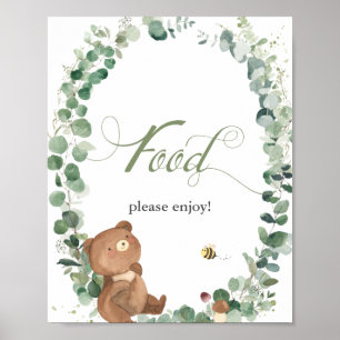 Niedliches Baby Bear Greenerity Baby Dusche Babyna Poster