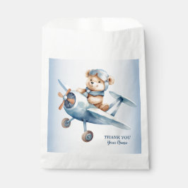 Niedliches Baby Bear Pilot Blue Flugzeug Schöne Geschenktütchen