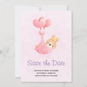 Niedliches Baby Bunny im Herzen Blanket Save the D Date
