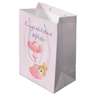 Niedliches Baby-Bunny im Herzen Mittlere Geschenktüte