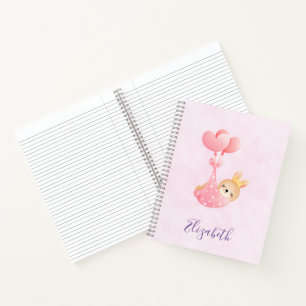 Niedliches Baby-Bunny im Herzen Notizbuch