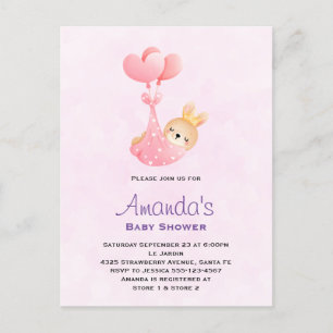 Niedliches Baby Bunny in einer Herz-Blanket Baby-D Postkarte