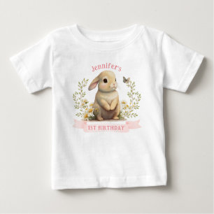Niedliches Baby Bunny mit Butterfly Oster Geburtst Baby T-shirt
