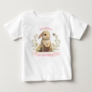 Niedliches Baby Bunny mit Butterfly Oster Geburtst T-shirt