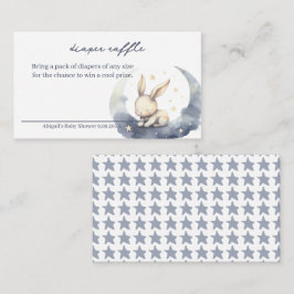 Niedliches Baby Bunny on Moon mit Stars Diaper Raf Begleitkarte