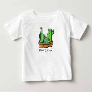 Niedliches Baby Cactus cacti succulents pink blühe Baby T-shirt