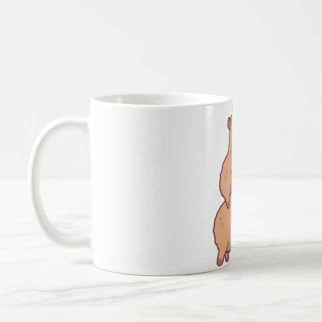 Niedliches Baby Capybara Kaffeetasse (Links)
