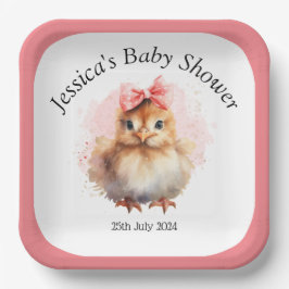 Niedliches Baby Chick Paper Plate Pappteller