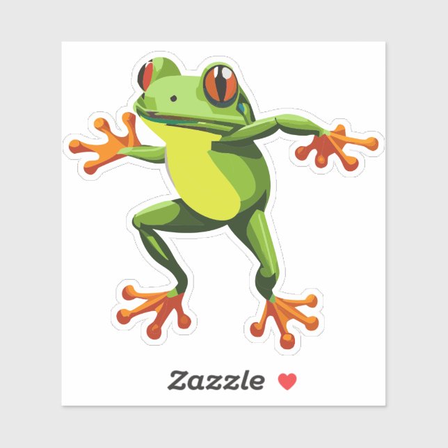 Niedliches Baby Dancing Tree Frog Sticker (Blatt)