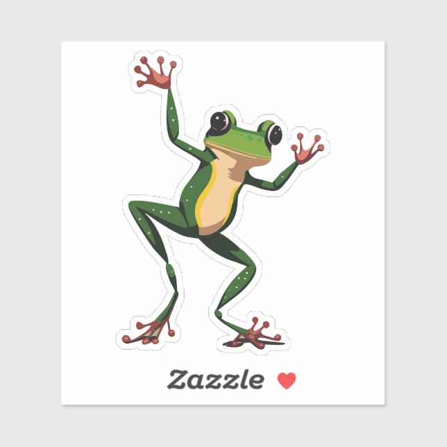 Niedliches Baby Dancing Tree Frog Sticker (Blatt)