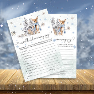 Niedliches Baby Deer Was sagte Mommy Baby Showgame