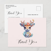 Niedliches Baby Deh mit Antlern und Blume Vielen D