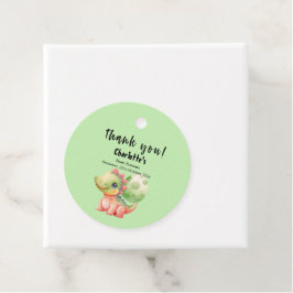 Niedliches Baby Dinosaur Babydusche Geschenkanhänger