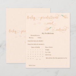 Niedliches Baby Dove Baby Shower Predictions Game