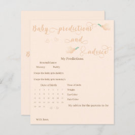 Niedliches Baby Dove Baby Shower Predictions Game