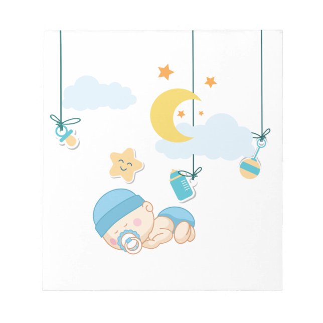 Niedliches Baby Dreaming Notizblock (Vorderseite)