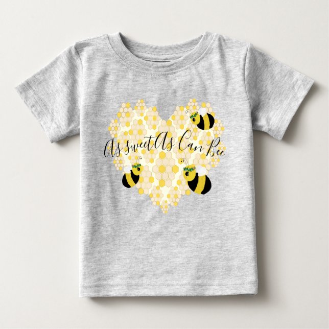 Niedliches Baby-Duschgeschenk für gelbe Hummel Baby T-shirt (Vorderseite)