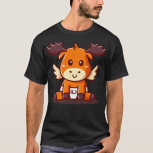 Niedliches Baby Elch Sitting Cartoon T-Shirt