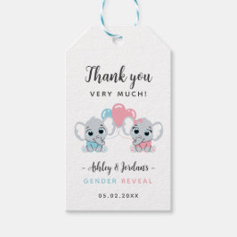 Niedliches Baby Elephant Gender-Aufdeckung Geschenkanhänger