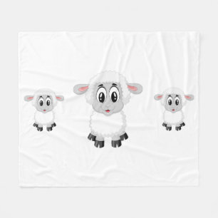 Niedliches Baby-Farm-Lamm Fleecedecke