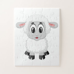 Niedliches Baby Farm Lamm Puzzle