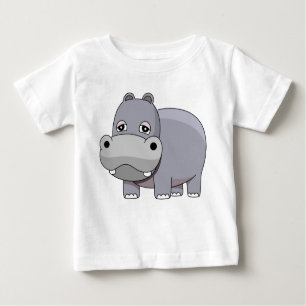 Niedliches Baby-Flusspferd Baby T-shirt