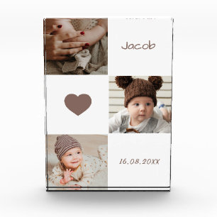 Niedliches Baby Foto Collage Herz Foto Block