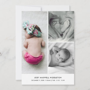 Niedliches Baby Foto Geburtshaus Ankündigung Elega