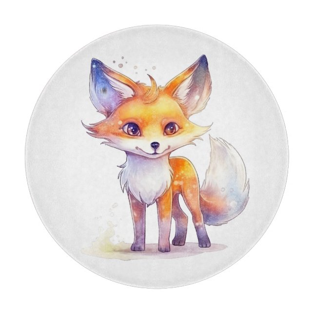 Niedliches Baby Fox Cutting Board Schneidebrett (Vorderseite)