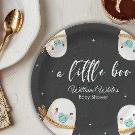 Niedliches Baby Ghost Halloween Herbstpapier Platt Pappteller