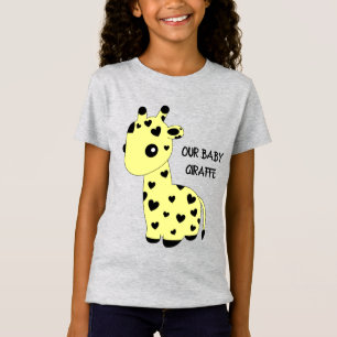 Niedliches Baby Giraffe Gelbes Grobtier T-Shirt